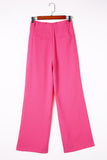 Pleated High Waist Wide Leg Casual Pants