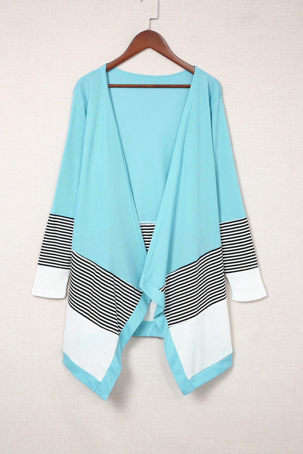 Loose Fit Stripe Colorblock Cardigan