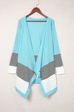 Loose Fit Stripe Colorblock Cardigan