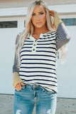 Long Sleeve Button Henley Top