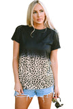 Gradient Leopard Lace V Neckline Tank Top