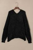 Buttons Front Pocketed Sweater Cardigan