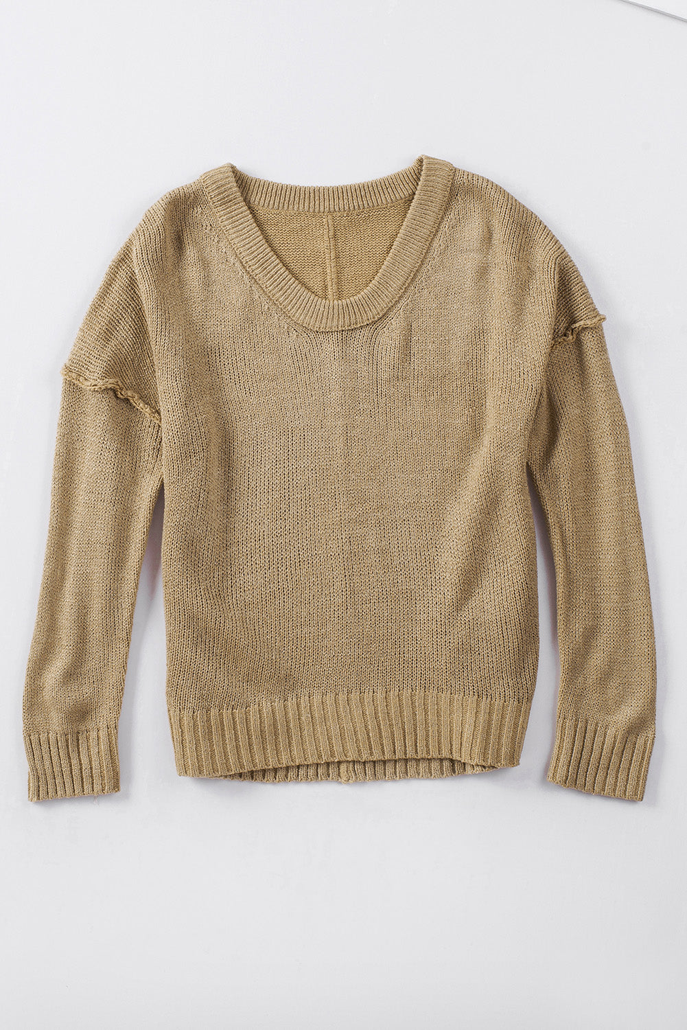 Ribbed Trim Oversize Sweater