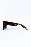 Amber Frame Retro Square Sunglasses