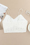 Crochet Lace Dotty Trim Smocking Bralette