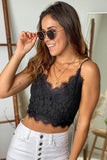 Eyelash Trim Lace Overlay Bralette