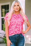 Animal Print Crew Neck T Shirt