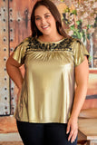 Copper Textured Oversize Foil T-Shirt