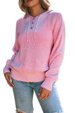 Henley V Neck Hooded Sweater