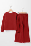 Red Dahlia Ultra Loose Textured 2pcs Slouchy Outfit