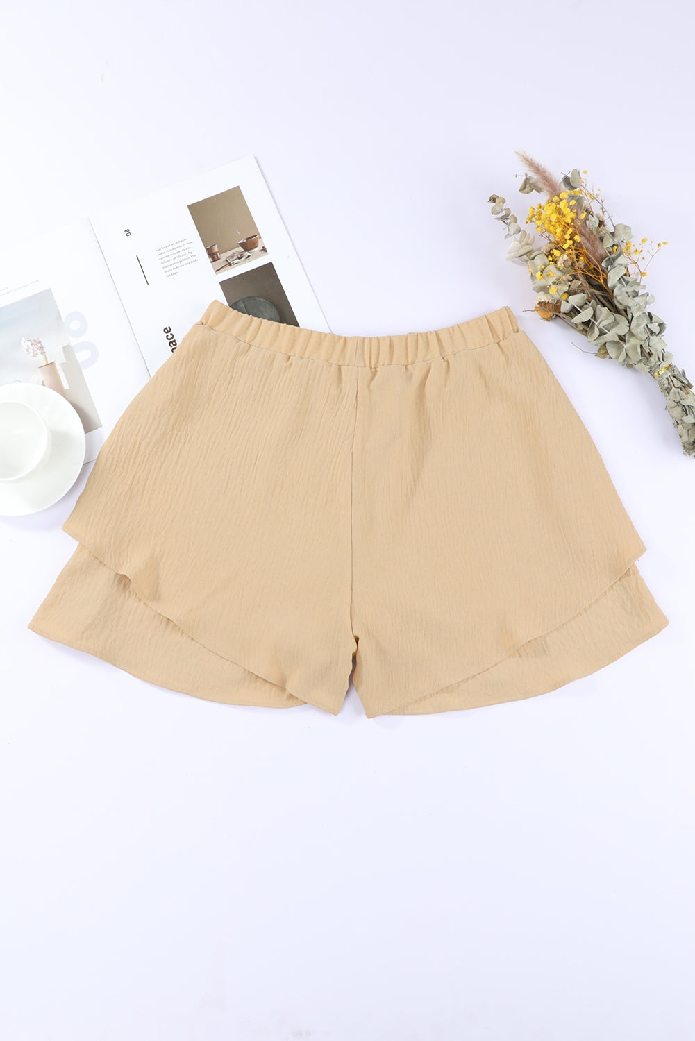 Ruffle Layered High Waist Flowy Shorts