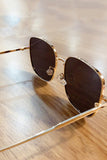 Square Metal Frame Sunglasses