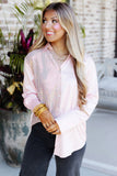 Sequin Contrast Long Sleeve Shirt