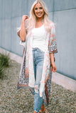 Mandala Fashion Print Half Sleeve Kimono