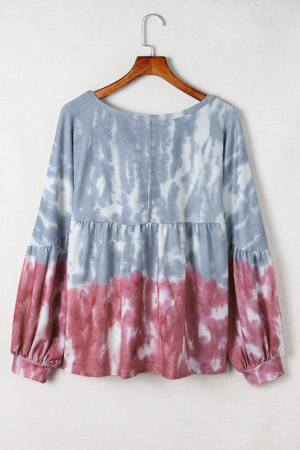 Tie Dye Bishop Sleeve Loose Sweatshirt