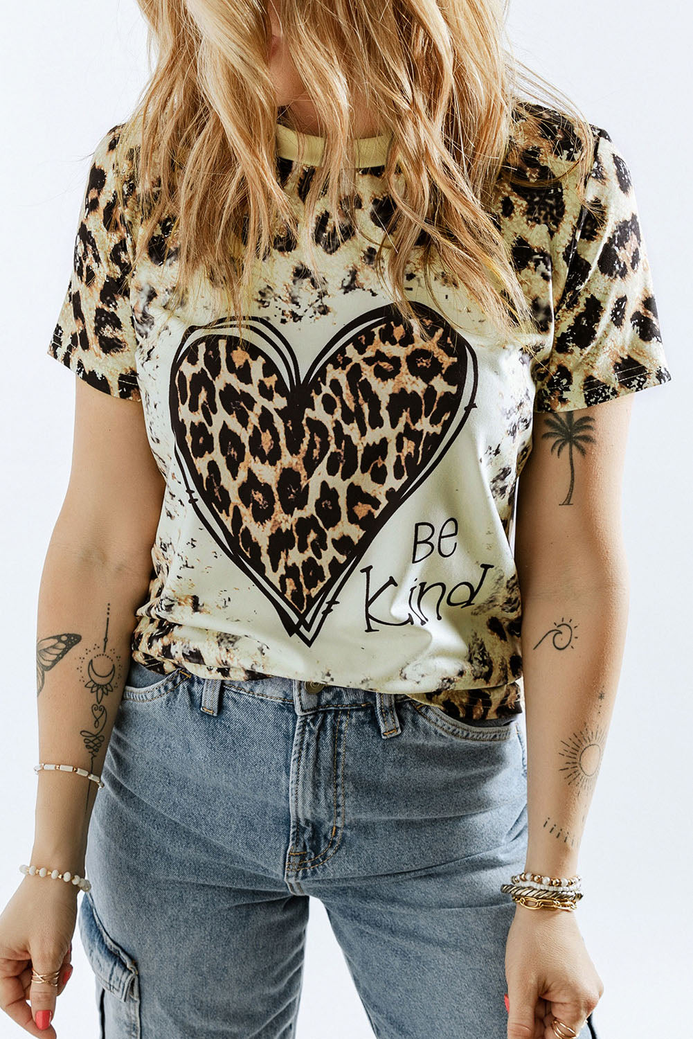 Be Kind Heart Graphic Print T Shirt