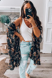 Dainty Floral Print Flowy Kimono