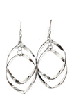 Double Spirals Rhombus Alloy Earrings