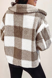 Plaid Sherpa Buttoned Flap Pocket Shacket