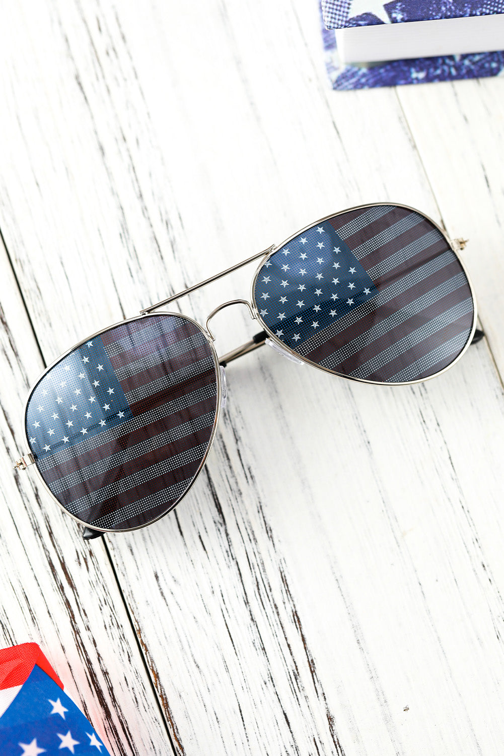 American Flag Lens Aviator Sunglasses