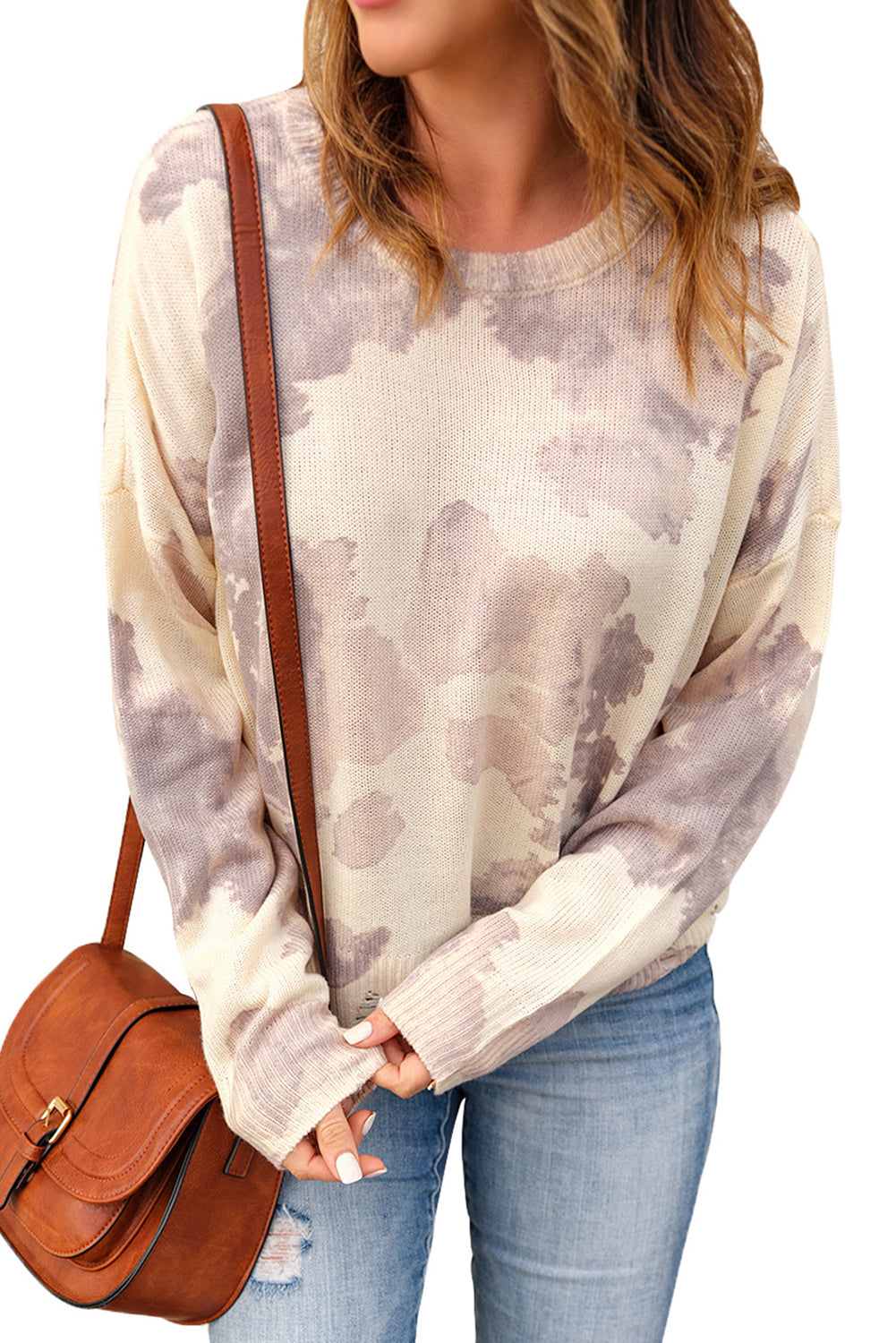 Stain Washed Tie Dye Sweater