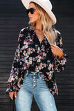 Wildflower Print Chiffon Blouse