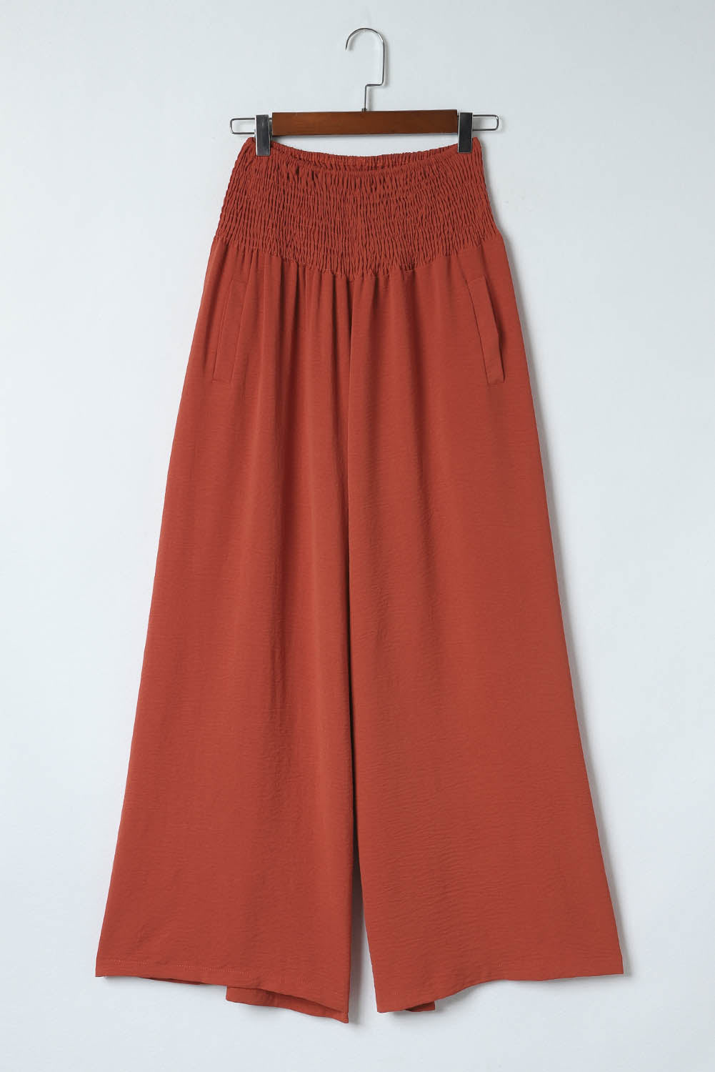 Waistband High Waist Wide Leg Pants