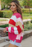 Mix Horizon Stripes Dolman Sleeve Sweater