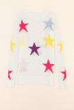 Colorful Star Pattern Loose Sweater