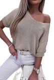 Short Sleeve Knitted Sweater Top