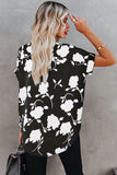 Apricot Floral Printed Short Sleeve Blouse