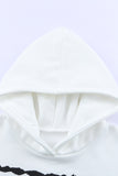 Irregular Striped Kangaroo Pocket Hoodie