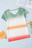 Tie-dye V Neck T-shirt