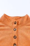 Half-Placket Button Loose Sweatshirt