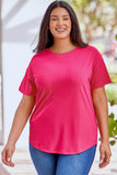 Plus Size Ribbed Knit T-shirt