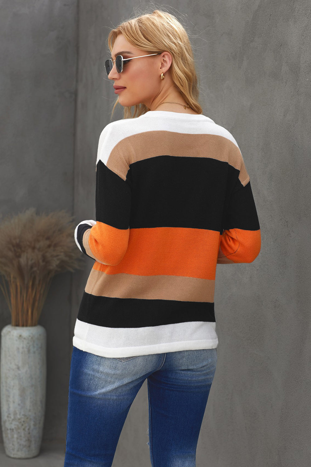 Colorblock Knit Sweater