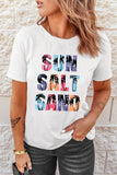 Coconut Tree SUN SALT SAND Graphic Tee