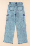 Cool Cargo Style Wide Leg Jeans