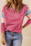 Colorblock Long Sleeve Pullover Sweatshirt