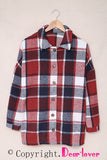 Plaid Print Buttoned Shirt Jacket