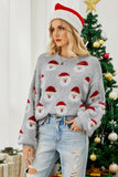 Pull de Noël gris avec père Noël 