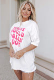 WHAT WOULD DOLLY DO Printed Boyfriend T Shirt