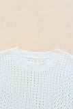 Hollow-out Knitted Short Sleeve T Shirt