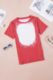 Tie-dyed Round Neck Short Sleeve T-shirt