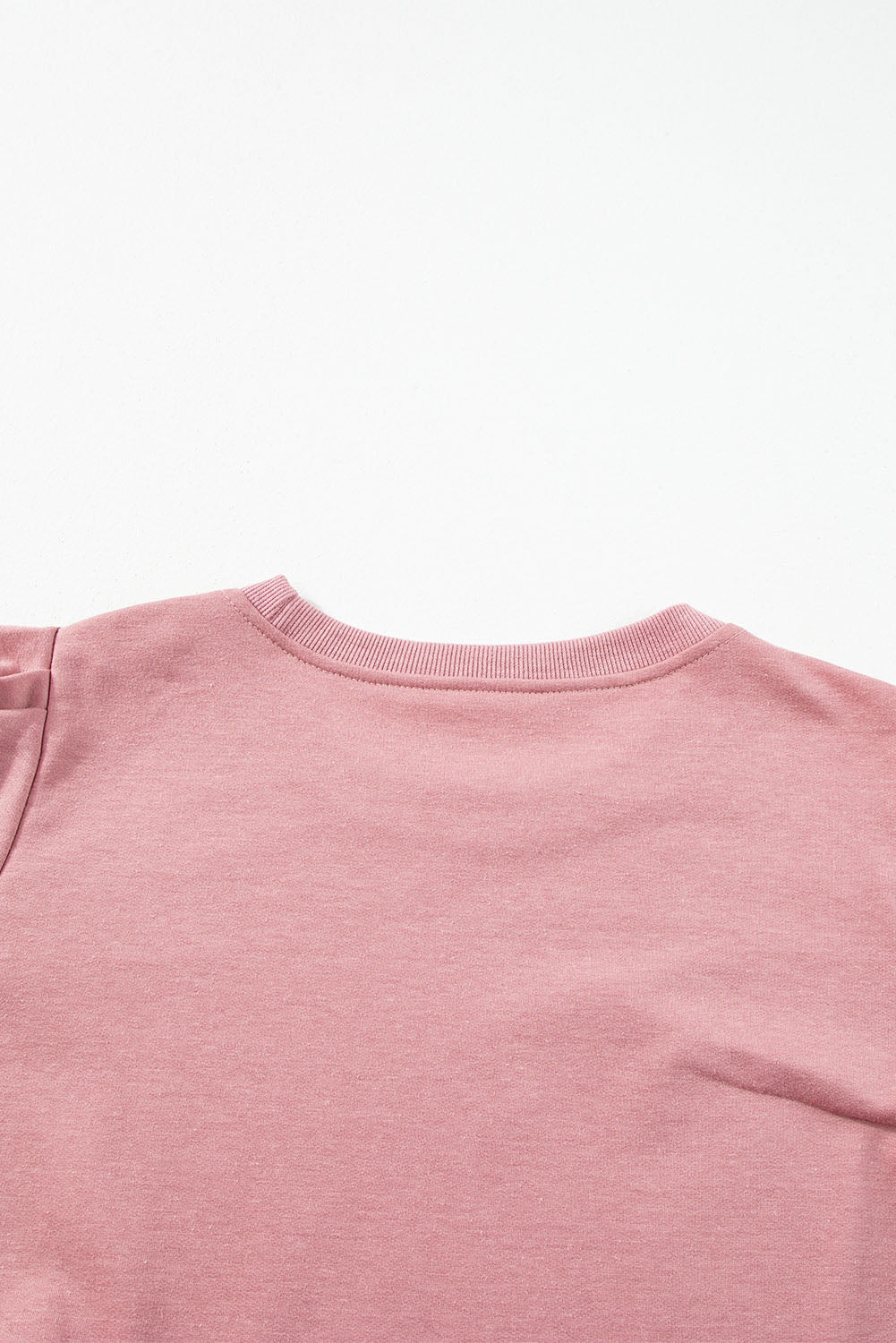 Red Button Tab Detail Long Sleeve Top