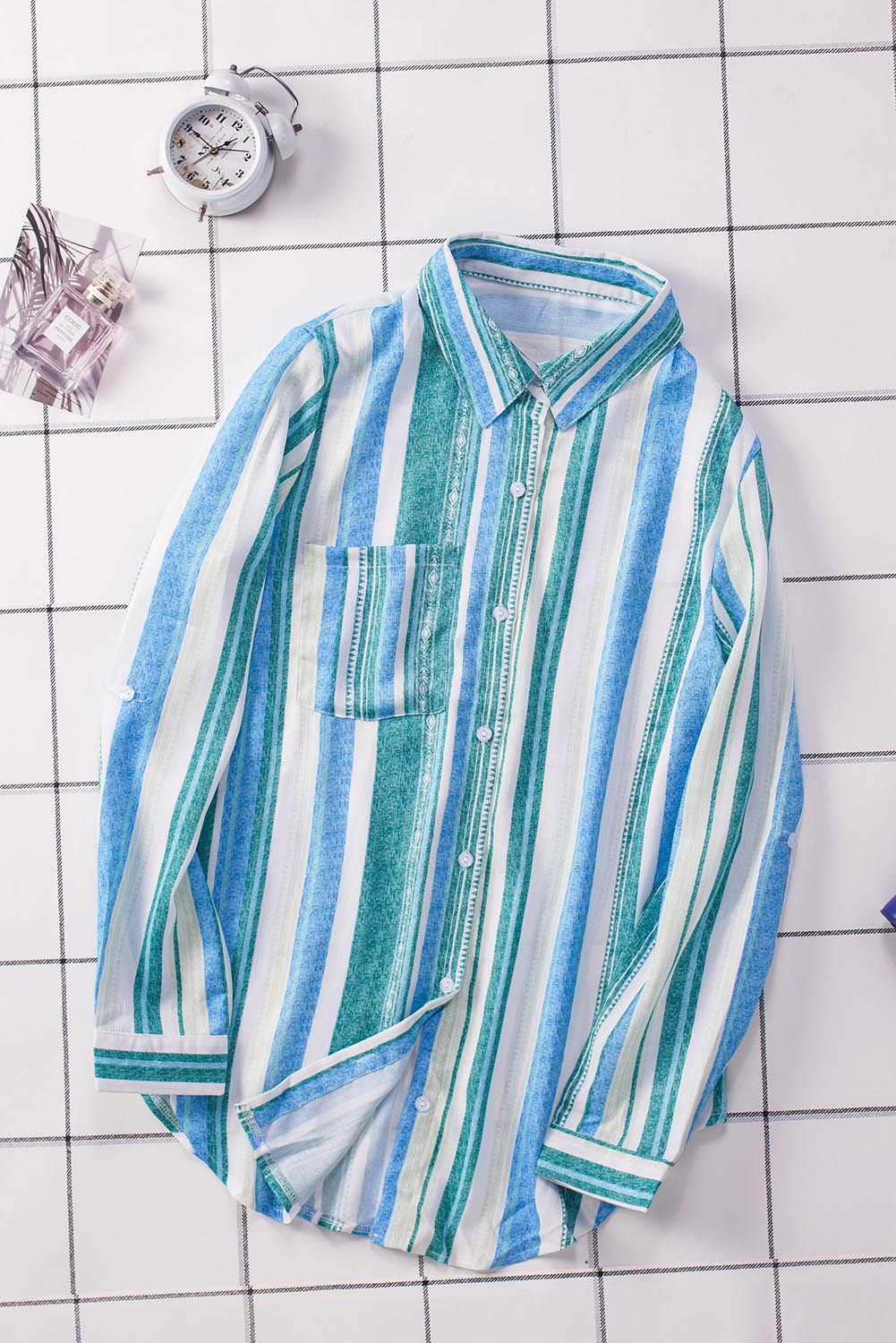 Sweet Enough Striped Button Up Top