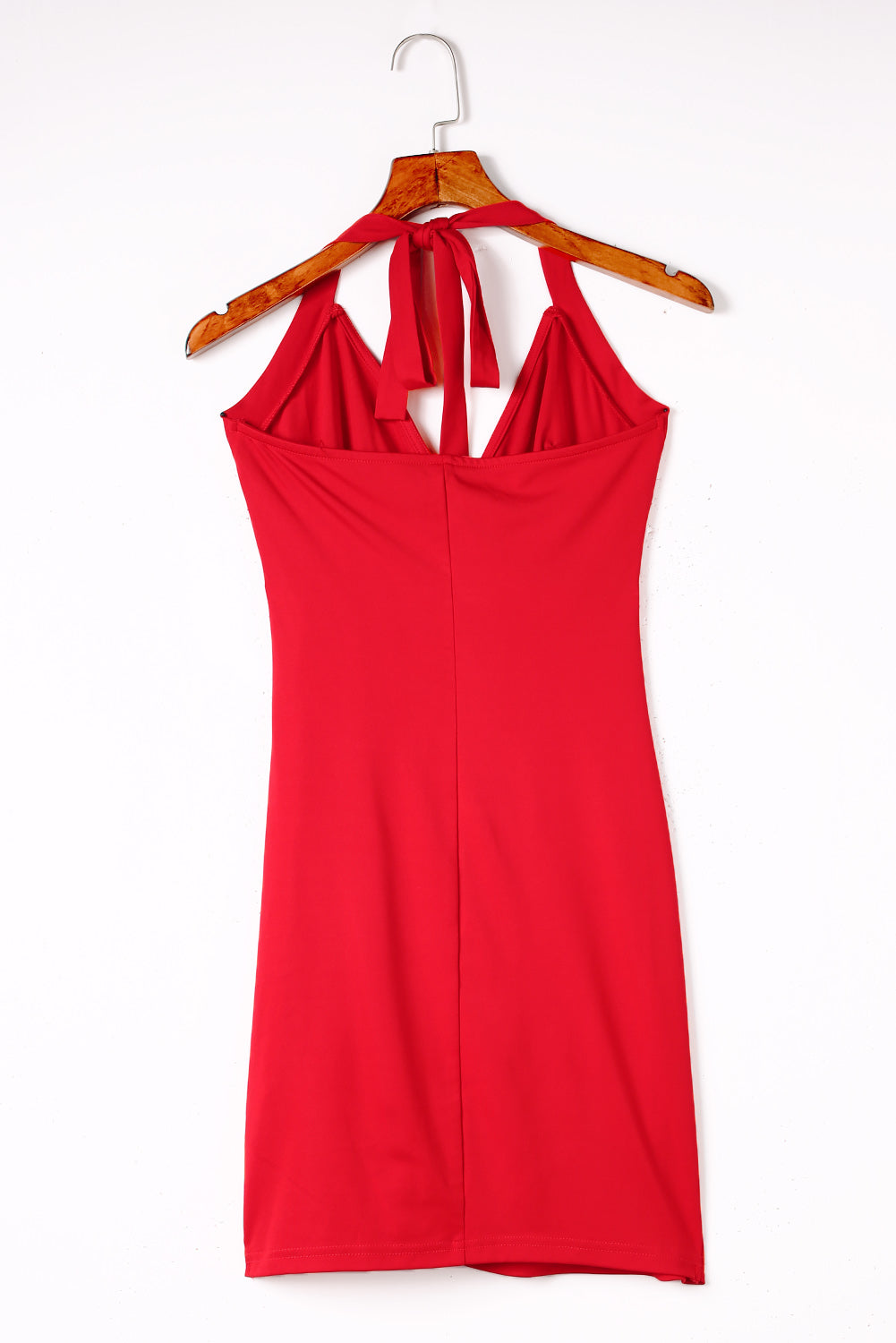 Halter Neck Wrapped Mini Bodycon Dress