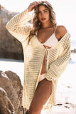 Long Sleeve Fishnet Knitted Beach Cover up