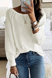 Long Sleeve Cutout Shoulder Relaxed Sweater