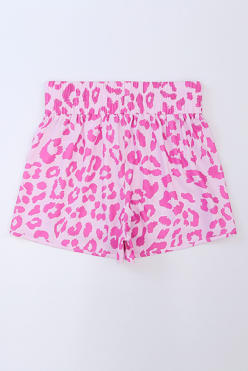 Short de sport taille haute à carreaux rose